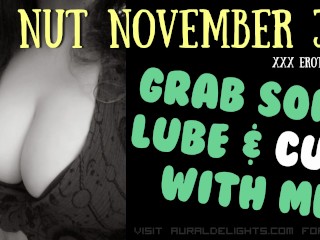 'No sack November Jerk Off Instructions contest (Erotic ASMR Audio) with brit Accent MILF'