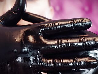 ASMR video: nitrile mittens and grease - fetish Glaminatrix Arya Grander - supreme ease off spectacular sounding point of view