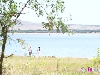 'Natali Quinn entices random dudes next to the San Juan lake'