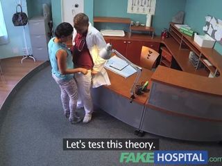 FakeHospital Patient overhears physician fucking nurse then plumbs him too