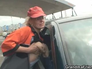 They pick up her from gas station and screw in the fields