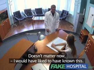 FakeHospital torrid romp with physician and nurse in patient waiting guest room