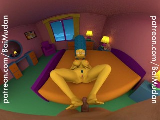 'The Simpsons - Marge Simpson feetjob POV'