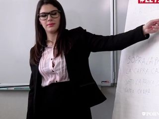 Principal & college girl plow hefty arse of Italian schoolteacher Valentina Nappi